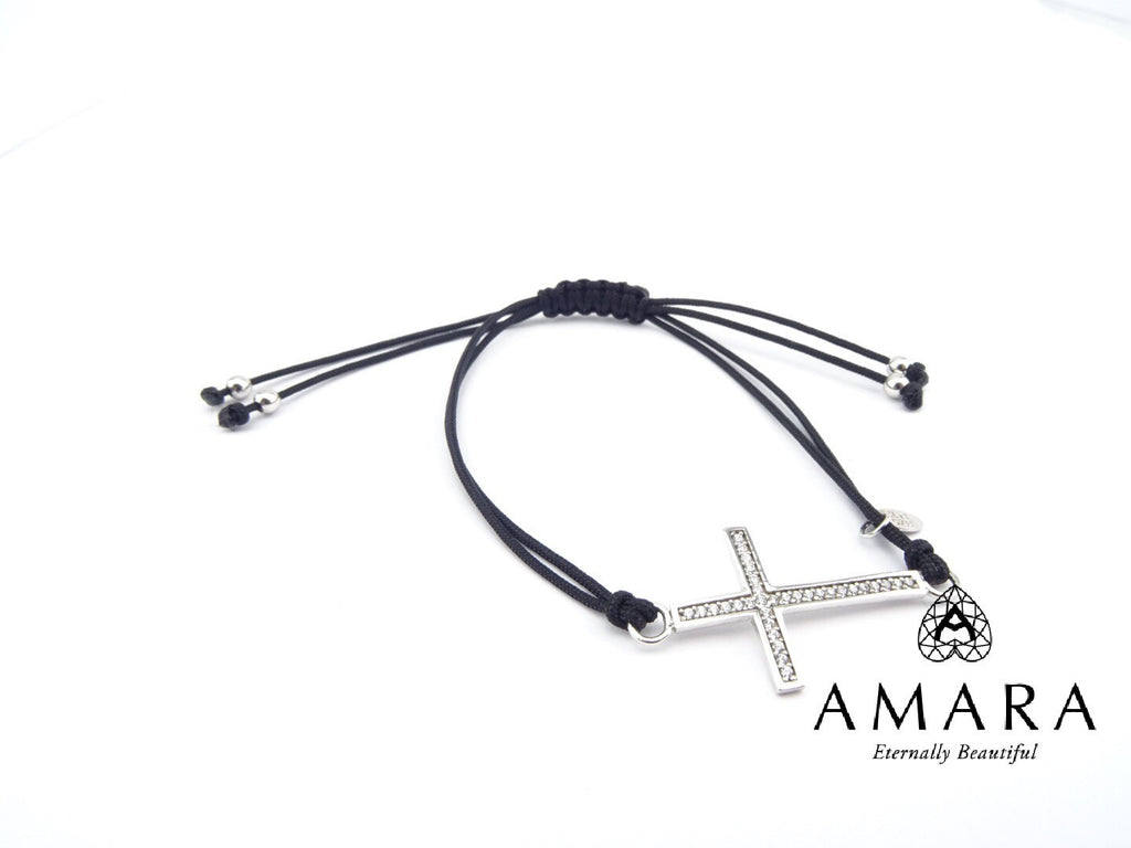 Cross Leather String Bracelet