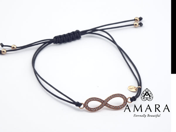 Large Infinity Leather String Bracelet